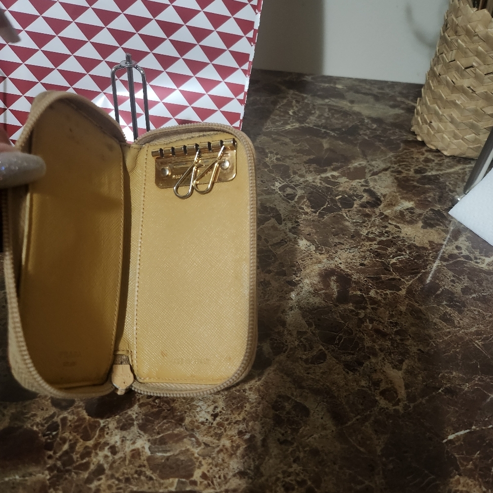 Prada Bundle Black/Brown Leather/Nylon Zip Card/Keyholder Cases GUC - Picture 6 of 16